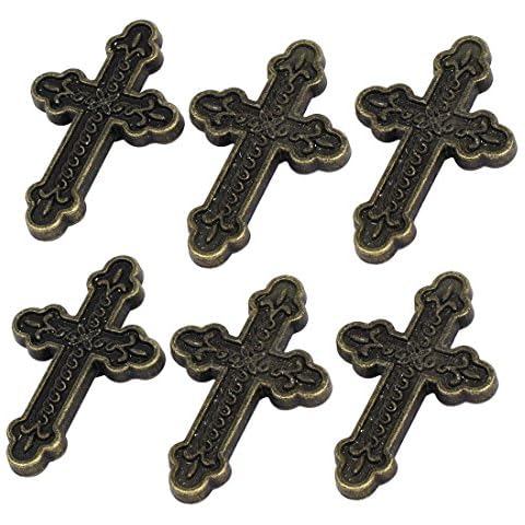 sourcing map sourcingmap Pomo De Empuñaduras De 60X39X13Mm 6Pcs Armario Aparador Estilo Retro En Forma De Cruz Cover