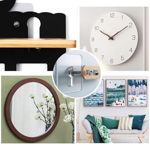 Oruiiju 24 piezas Tornillos Adhesivos Desmontables，Impermeables clavos pared sin taladro-para Estante de Ducha para el baño Cocina Cuarto de almacenamiento Azulejo Pared Ducha - imagen 4