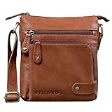 ledertasche herren crossover FÜR JEDE LEBENSLAGE: ideal als kleine Messenger Bag, stilvolle Umhängetasche Leder, Ledertasche klein, Vintage Schultertasche, kleine Pendlertasche, Damentasche, Herrenhandtasche, Cross-Body Bag und Freizeittasche
