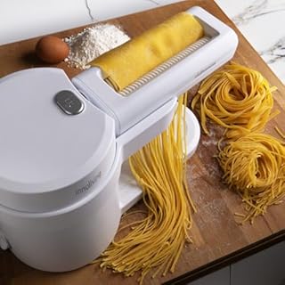 Innoliving Macchina Elettrica Sfogliatrice per Pasta Fatta in Casa INN-783, 100W, 6 Livelli di Spessore, 3 Rulli Inclusi, Lasagna, Tagliatelle, Chitarrine, Lavorazione Continua fino a 1 Ora