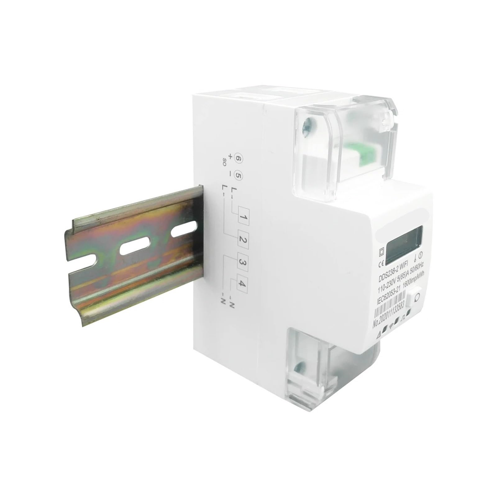 Contatore di energia monofase 65A su Guida DIN Contatore di energia Inelligent Timer Consumo energetico Contatore kWh Wattmetro