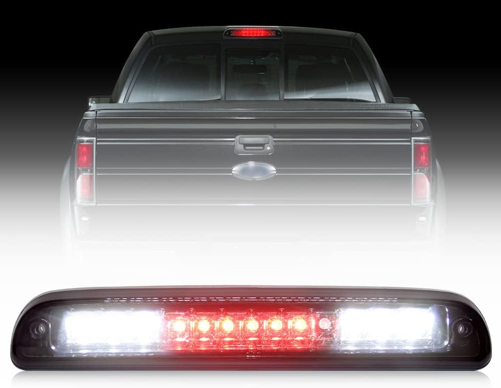 OPP ULITE F250 Third Brake Light for Ford F350 F450 F550 1999-2015 Red Brake Light White Led Reverse Lights 3RD Rear High Mount Stop Tail Lamp Waterproof (3RD Brake 062-3)