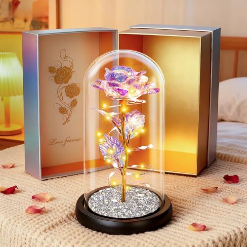 Childom Mothers Day Rose Gifts for Mom,Birthday Gifts for Women,Mothers Day Flowers Gifts for Mom from Daughter Son,Blue Artificial Flowers Gift for Wife,Grandma,Christmas,Valentines,Anniversary