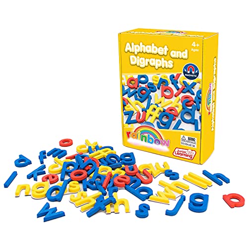 Junior Learning Alphabet and DIGRAPHS Print Rainbow Set of 56,White by Junior Learning - Used condition - US$6.96