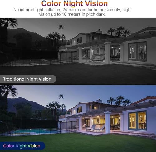 Image of Light Bulb Security Camera, 5G /2.4GHz WiFi Lightbulb Cameras Outdoor for Home Security,Smart AI Human Detection,Color Night Vision, 2-in-1 Bulb Security Camera with LED Light E27 Compatible (2Pack)