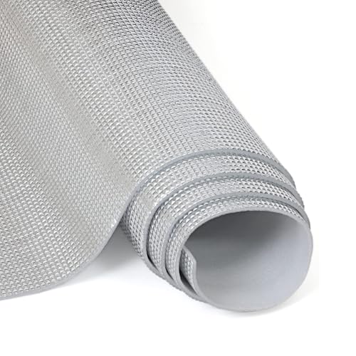 Rollo de aislamiento reflectante de radiador de alto rendimiento, barrera térmica de burbujas para ventanas y suelos, doble capa reflectante del calor (500 cm, 2 cm)