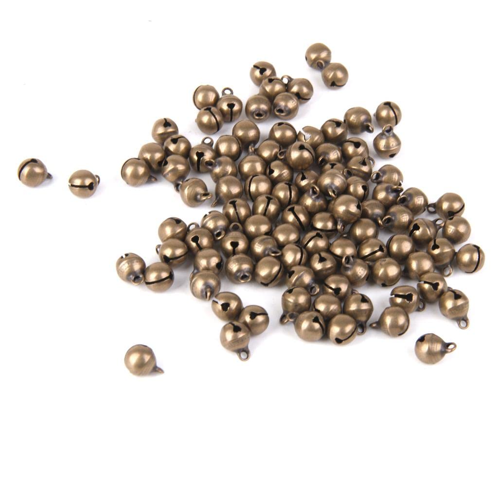 100pcs Antique Bronze Brass Jingle Bells Charm Bead Jewelry Findings 6mm-Crafts - Multi-Purpose Craft Supplies - Crafting Pieces - Craft Bells-image-29