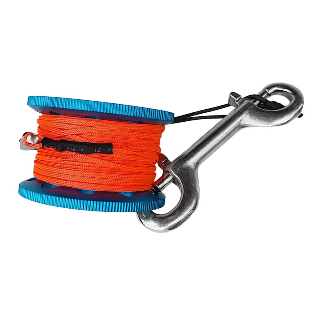 Bobine de Dévidoir Plongée sous-Marine Diving Spool Bobine de Ligne de Plongée 15m - Bleu, 15m