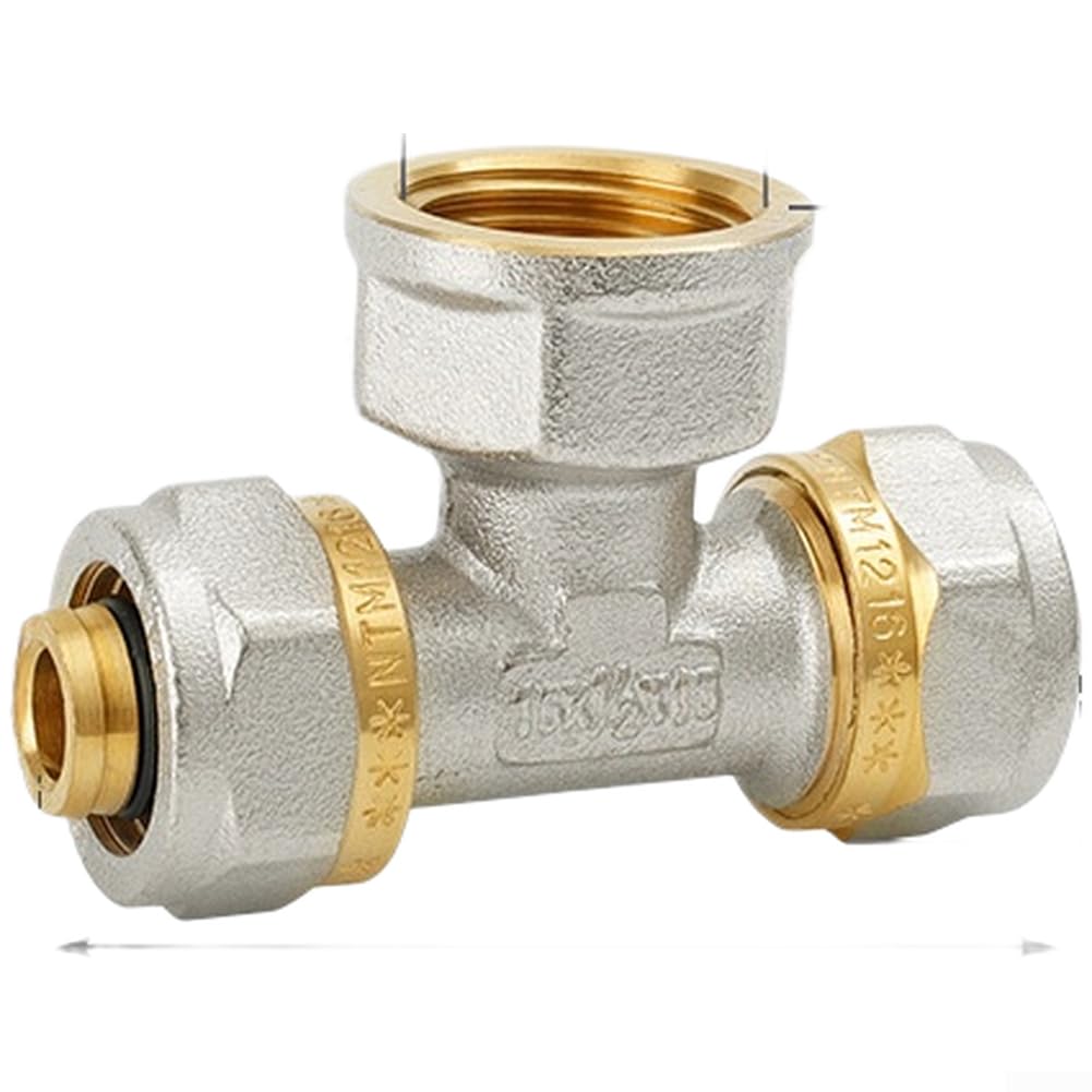 tee para latón Roscado Interior para pex 1216 1620 a 1/2 Pulgada(1216×1/2Electroplating)