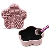 Función 3 en 1: 1 limpieza en seco, puedes eliminar el polvo restante en el cepillo de forma rápida y eficaz con la esponja negra. 2 Humedezca la brocha de maquillaje, frote hacia adelante y hacia atrás sobre la textura de silicona y luego enjuague con agua. 3 Retire la esponja y conviértala en un vaso de limpieza.