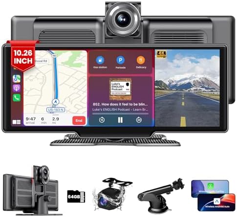 Apple Tablet OBDPEAK T20 Dash Cam Rearview Camera Carplay