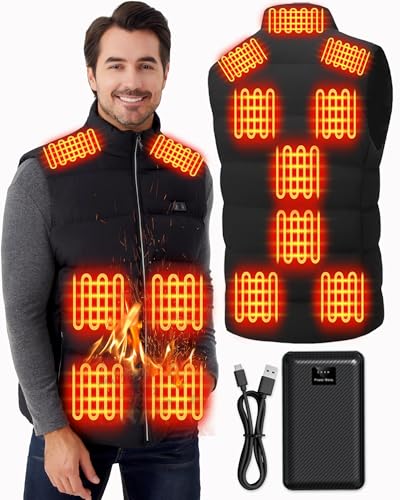 LQQSDPJ Electric Heated Vest for Men: Lightweight Warm Heated Jacket