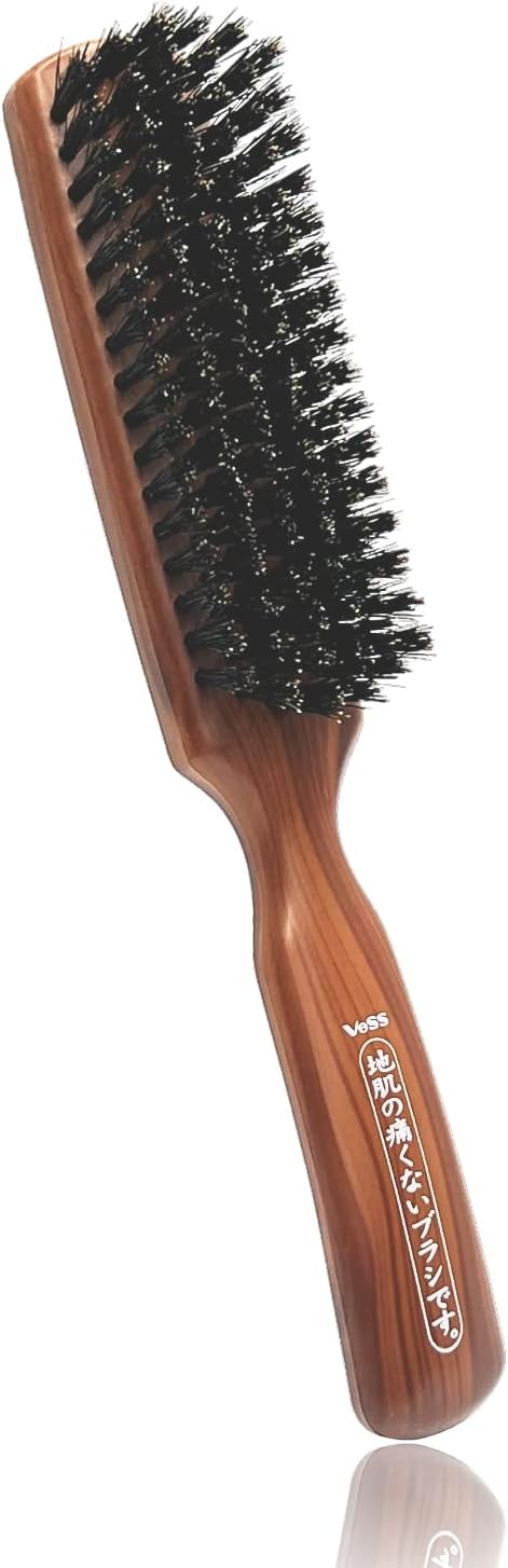 VESS Hair Brush without Pain on Skin: For People with Thin Hair, Sensitive Skin - Specialized for Glossing, Preventing Breakage, Brushing, and Healthy Growth