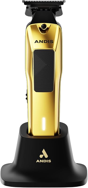562310 Phenom Professional Cord/Cordless Beard & Hair Trimmer, Gold | Brushless 7,200 SPM motor, Black DLC zero-gap T-blade, full metal housing, beard trimmer for men