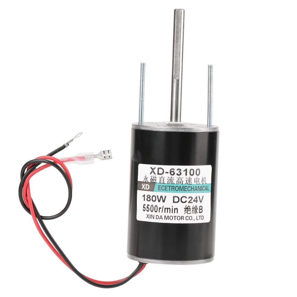 12 / 24V 150W de alta velocidad CW/CCW Imán permanente DC Motor para generador de bricolaje(5500RPM(24V))