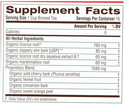 Traditional Medicinals Organic Throat Coat Seasonal Tea, 16 Tea Bags (Pack of 1)