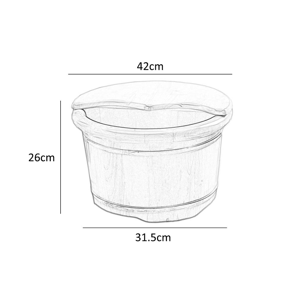 Vaschetta per i Piedi, Secchio per Vasca per pediluvio, Massaggio, Spa, Sauna, Ammollo, Pediluvio Secchio in Legno Spa per Piedi Lavabo per Uso Domestico Pratico Comfortable Anniversary