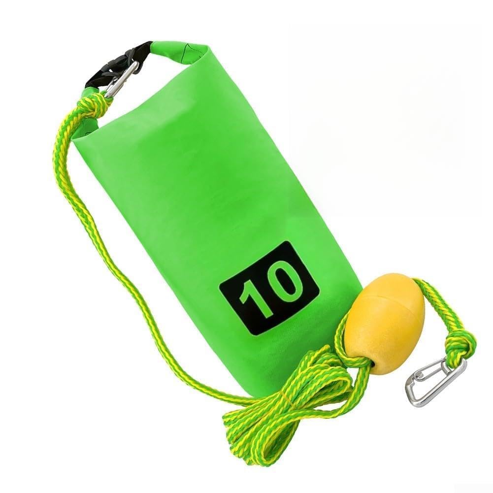 Bolsa seca impermeable de PVC verde de alta resistencia para kayak 8