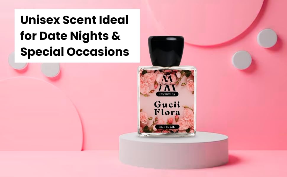 Image of G-FLORA Eau De Parfum Unisex Perfume, Floral Oriental Fragrance with Rose, Patchouli, Sandalwood, Citrus Notes, Long Lasting Scent, 50 ML