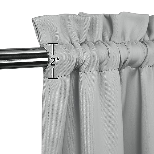 LinTimes Blackout Short Curtains 24 Inches Long for Bathroom - Image 2