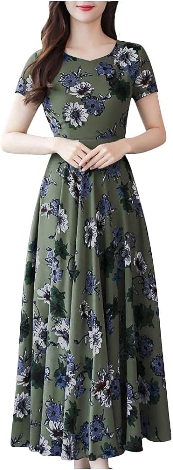 Amazon Co Jp ワンピース レディース ロングワンピース 半袖 花柄 レトロ ドレス レディース エレガント Aライン マキシ丈 ワンピース ハイウエスト 着痩せ 大人 きれいめ サマーワンピース ゆったり 大きいサイズ 着痩せ ロングスカート 春夏 女性 日常 ファッション Amazon Co Jp ワンピース レディース ロングワンピース 半袖 花柄 レトロ ドレス レディース エレガント Aライン マキシ丈 ワンピース ハイウエスト 着痩せ 大人 きれいめ サマーワンピース ゆったり 大きいサイズ 着痩せ ロングスカート 春夏 女性 日常 ファッション
