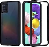 seacosmo Coque Samsung A51, Antichoc Housse 360 Degrés Protection Étui [avec Protecteur d'écran], Bumper Transparent Incassable Robuste Intégrale complète Coque pour Samsung Galaxy A51 4G – Noir