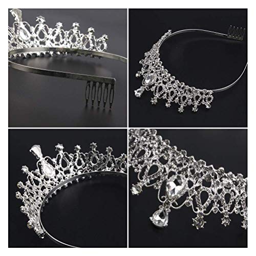 Multi-Style Face Shape-Fitted Tiara & Crown Collection Adjustable Comfortable Crystal Headpieces for Weddings Parties & Photography by AOPRIE - Image 5
