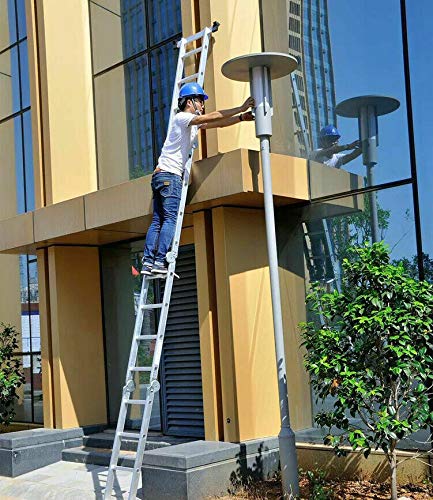 4.7M Retractable Folding Aluminum Telescopic Herringbone Multi-Purpose Home/Library/Engineering Ladder with One Tool Tray 9 4.7M Retractable Folding Aluminum Telescopic Herringbone Multi-Purpose Home/Library/Engineering Ladder with One Tool Tray - Image 9