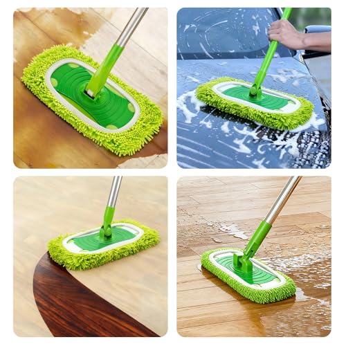 6 Stück für Swiffer Feuchte Bodentücher, Waschbar für Swiffer Bodentücher, Wiederverwendbar Trockene, Feucht- und Trockenwischbezüge, von Hartböden/Holzböden