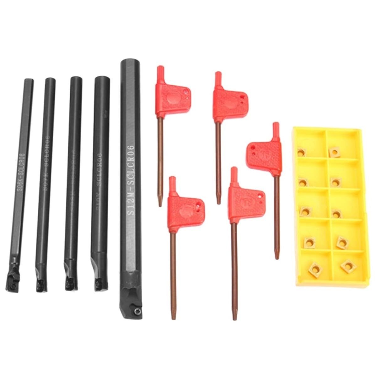 Porte-outils de tournage en acier durable de 6-12 mm avec plaquettes CCMT0602 de haute dureté