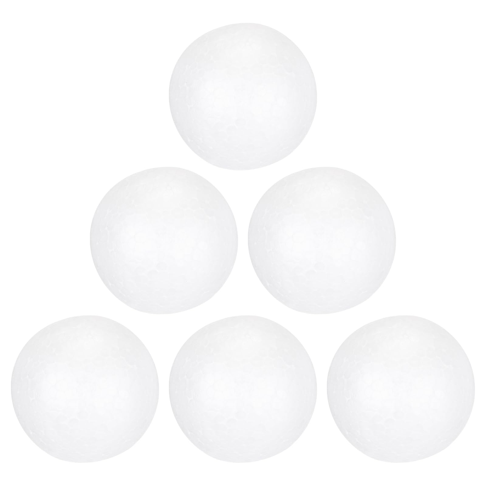 sourcing map White Foam Balls Round 2.56 Inch Model Polystyrene Spheres Craft Balls for Art Craft Household Projects and Party Decoration 5Pcs