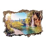 DOITOOL Papel Tapiz Adhesivo 3d De Paisaje Montañoso, Autocollante De Pvc Para Dormitorio y Sala, Extraíble Sin Residuos, Tamaño L-57x90 Cm, Decoración Mural Práctica y Estética