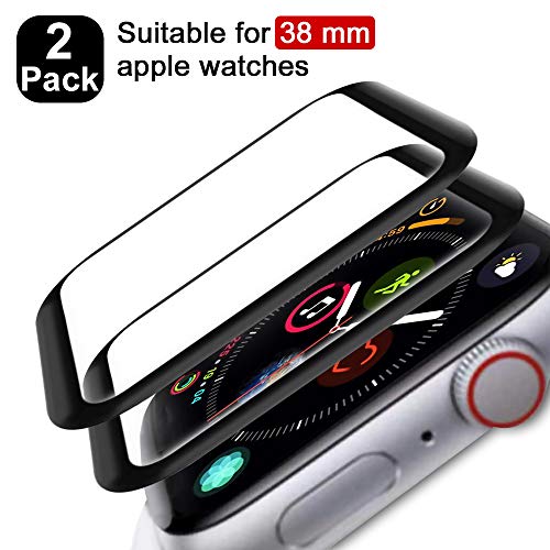 FANIER Protector Pantalla para Apple Watch 38mm Serie 3/2/1 Cristal Templado [Alta sensibilidad] para Suave Protector para Apple Watch 38mm Serie 3/2/1 [2 Piezas]