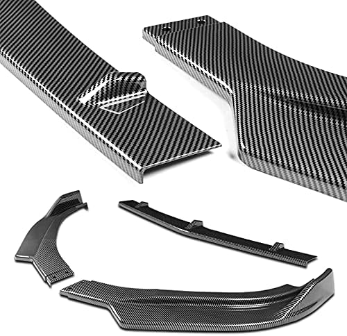 Automotive Body Part fit for compatible with 2017-2021 Alfa Romeo Giulia, Front Body Kit Bumper Lip, Air-Dam-Chin Trim Protection Spoiler (Carbon Look)