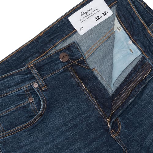 Mens Jeans Stretch Denim Slim Fit Tapered Leg Soft Cotton4