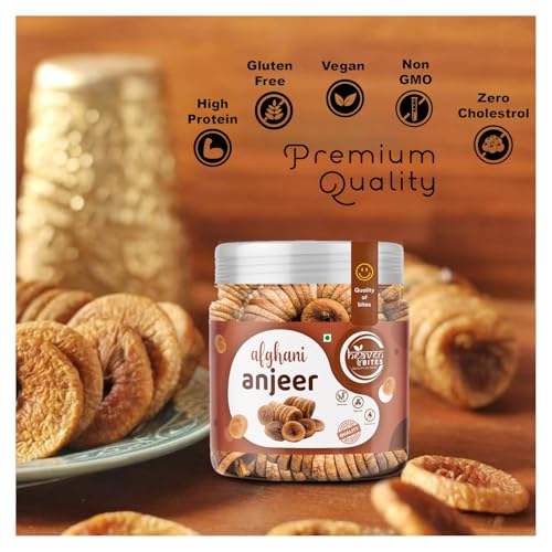 Image of Heaven Bites Dried Afghani Anjeer 1000 GM | Dry Fig for Healthy Snacking, Dieting & Breakfast | Rich Source of Fibre Calcium Iron | High In Minerals | Anjir Dry Fruits Perfect for Giftings