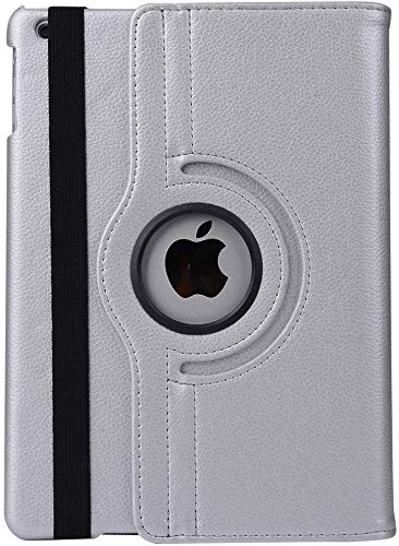 Leather Rotate 360° Stand Case For Apple iPad mini 1,2,3 Generation (SILVER) - Image 3