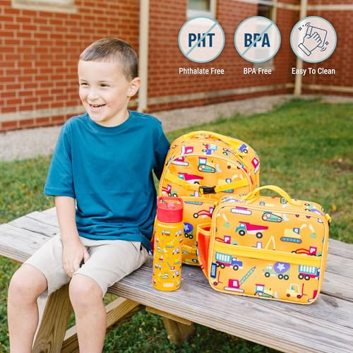 Image of Wildkin Kids Backpack for Boys & Girls, ECO rPET Recycled Lightweight Bookbag with Padded Straps
