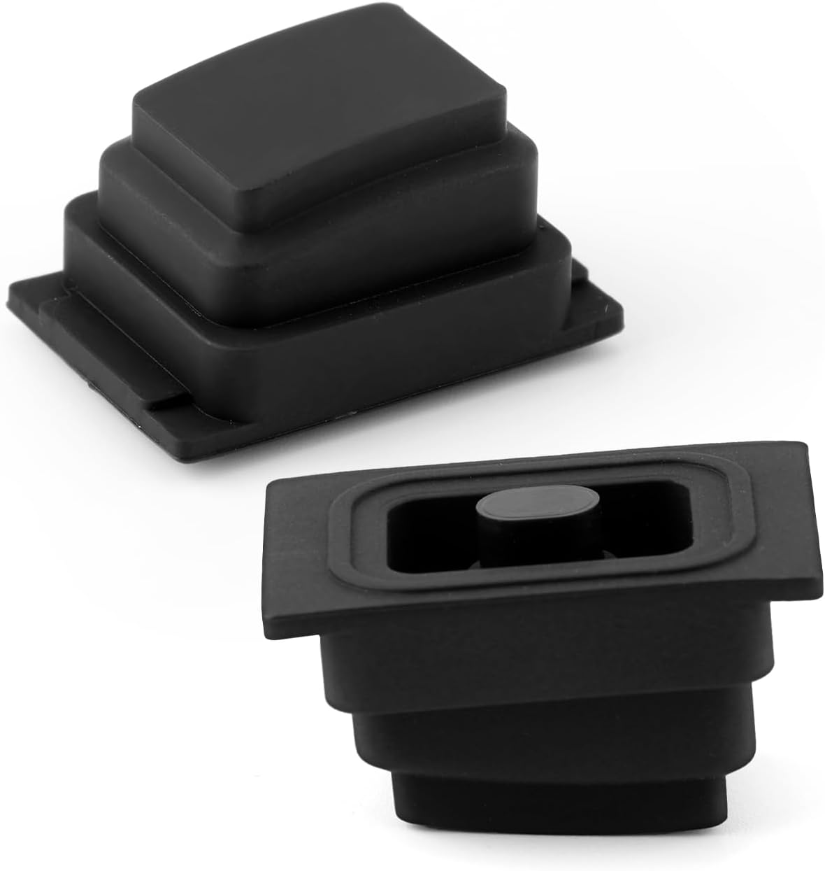 PEUTIER 2pcs Car Exterior Door Handle Buckle Induction Button, Black Rubber Induction Button Cover Car Door Exterior Accessories Compatible with Hyundai Tucson 2015-2020