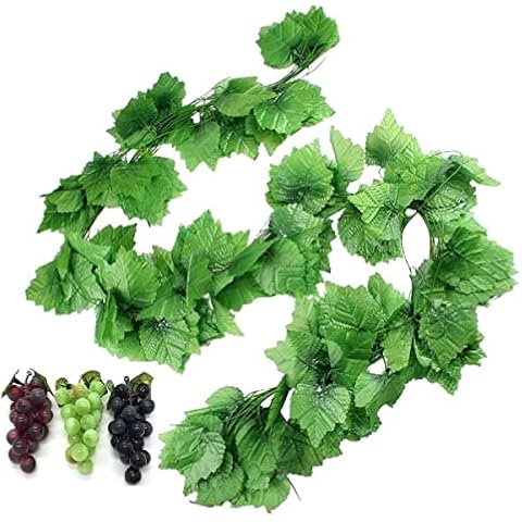HECATY 12 Strands Artificial Grape Vines Cover