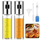 [Reutilizable y multifunción] Esta es una herramienta de cocina reutilizable se puede llenar con aceite de oliva, vinagre, aceite vegetal, zumo de limón y lima, jerez o vino, etc., y es ampliamente utilizado en ensaladas, cocina, horneado, parrilla, fritura, etc. Nota: No ponga aceite de densidad en el dispensador.