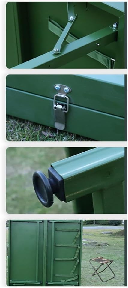 Outdoor Folding Dining Table Multifunctional Table and Chair Portable Table Army Green Conference Table