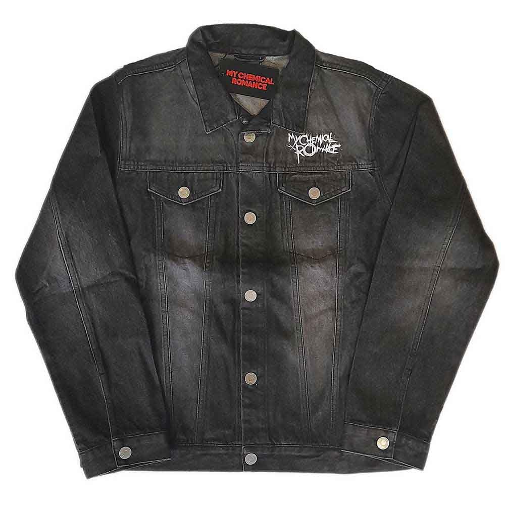 My Chemical Romance Homme Logo Denim Jacket MCR Veste Noir