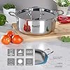 Sumeet Cook Smart TriPly SAS (Steel-Aluminium-Steel - 3 Layers) Casserole/Biryani Pot/Stock Pot with S.S. Lid- 2.9Ltr - 22Cm, Silver #4