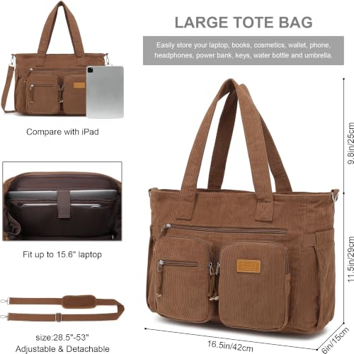Image of ToLFE Women Top Handle Satchel Handbags Shoulder Bag Messenger Tote Bag Purse Crossbody Bag Travel Work Tote Bag