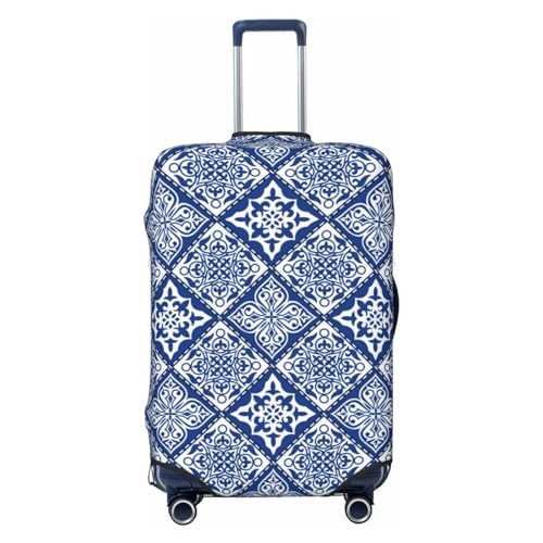 Stylized Flowers Vintage Boho Travel Luggage Covers - Elasticity Suitcase Covers Protector for Luggage 18-32 Inch