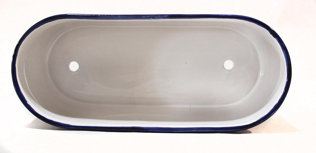Talavera Oval Window Box - 13.50" L x 5.75" W x 4.75H