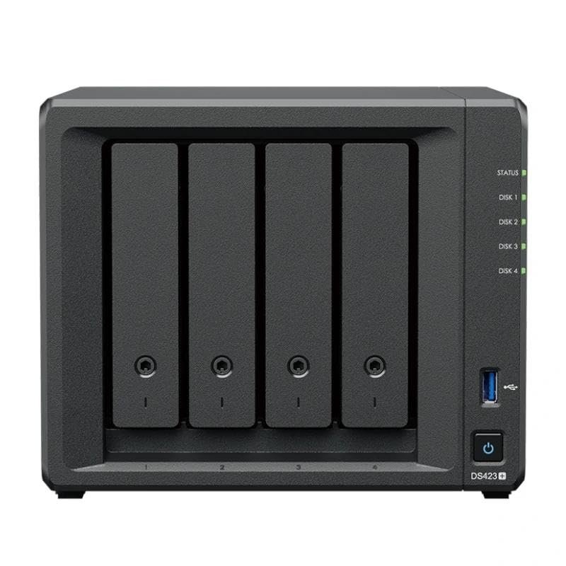 NAS 4Bay con 2 Puertos GbE, Ideal para Almacenamiento y gestión de Datos en Red en entornos domésticos y empresariales.