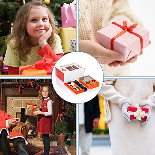Handheld Game Console, Retro Mini Game Player with 500 Classic FC Games, 3.0 Inch Screen 800mAh Rechargeable Battery Portable Game Console Support TV Connection & Two Players for Kids Adults (Orange)