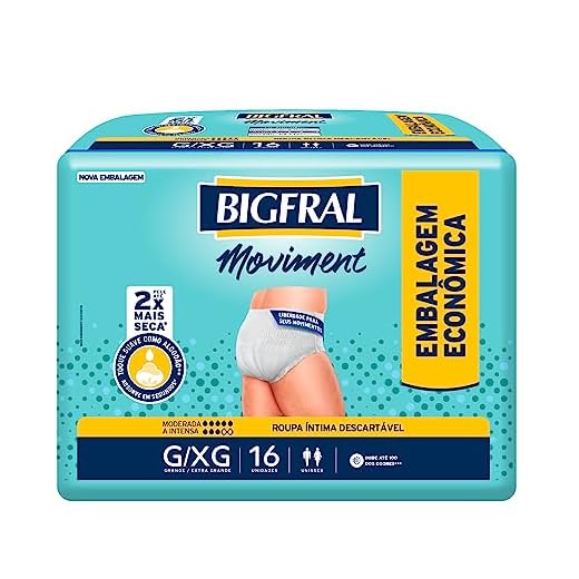 Roupa Íntima Bigfral Moviment G/XG 16 Unidades
